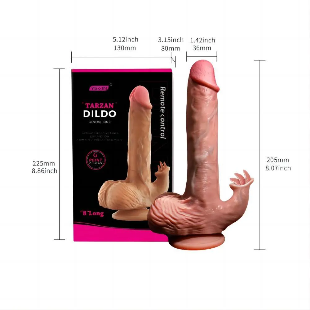 Propinkup Tarzan 4 in 1 Dildo Tongue Licking Heating Realistic Dildos