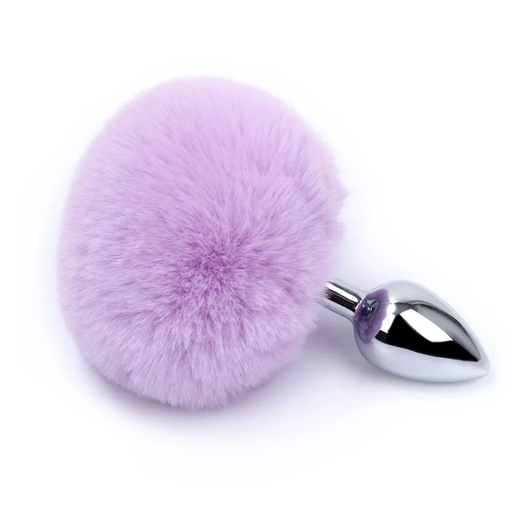 Rabbit Tail Metal Butt Plug
