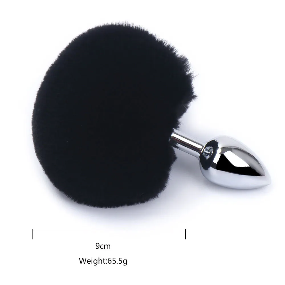 Rabbit Tail Metal Butt Plug