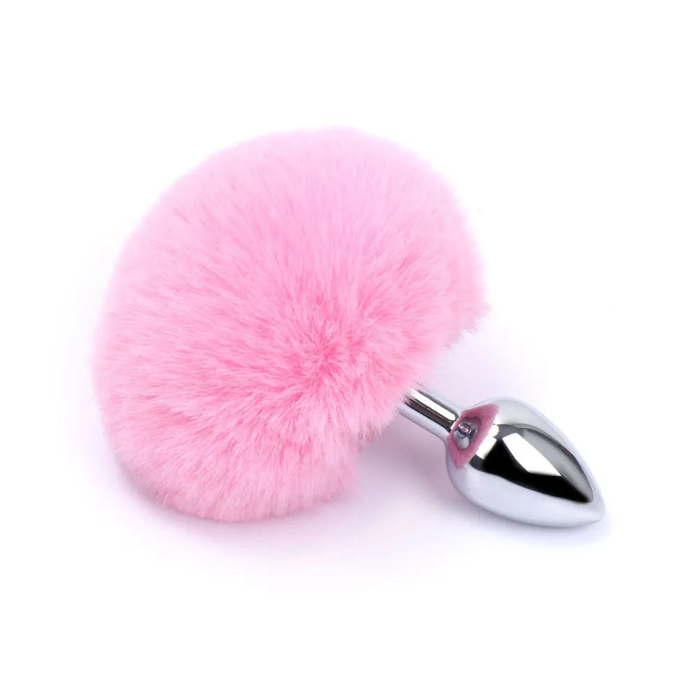 Rabbit Tail Metal Butt Plug