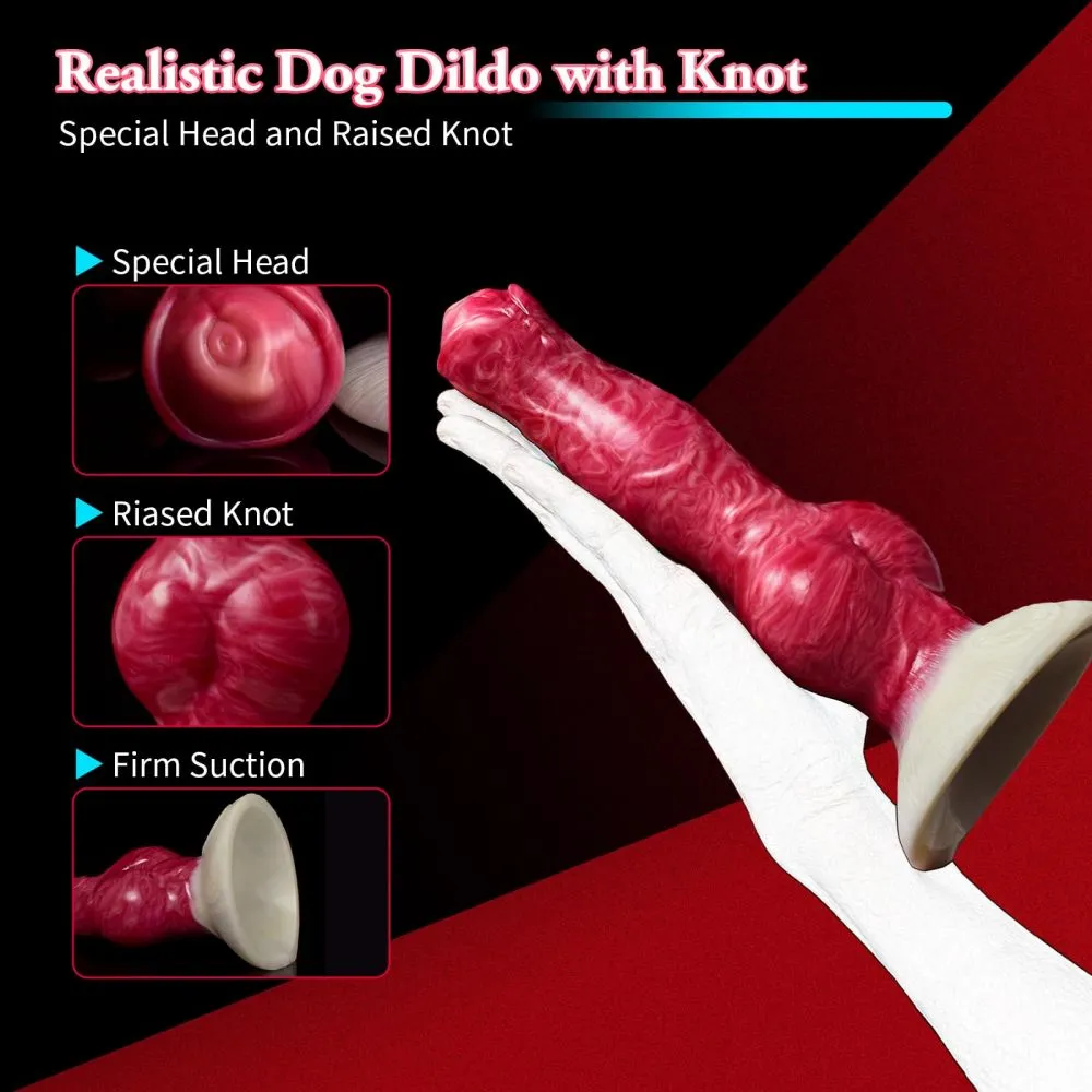 Realistic Dog Dildo with Knot K9 Animal Dildo 8.26 inch