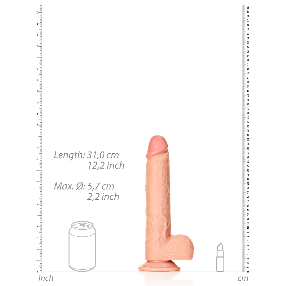 RealRock 11" Straight Realistic Dildo With Balls & Suction Cup