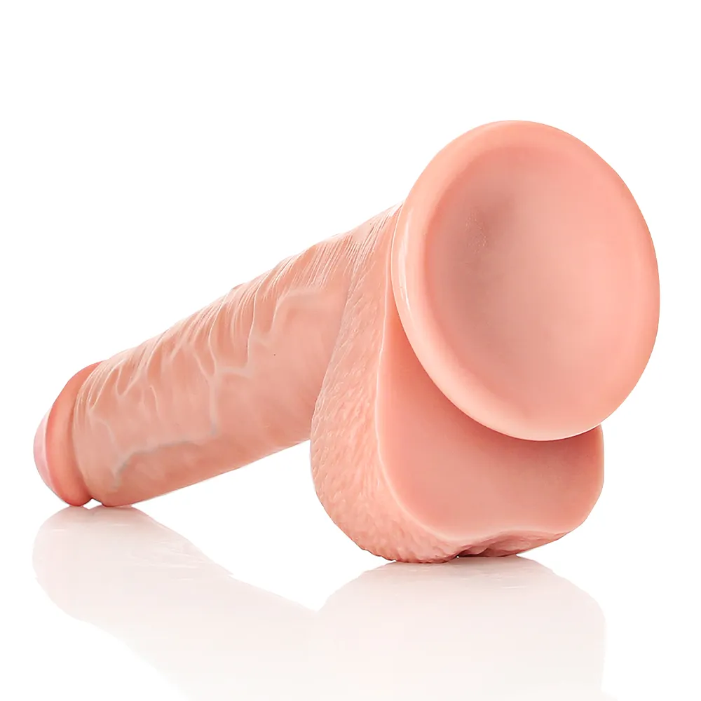 RealRock 11" Straight Realistic Dildo With Balls & Suction Cup