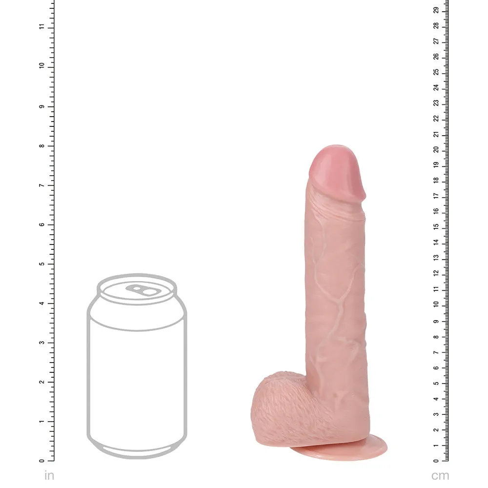 RealRock Realistic 8" Vibrating Rotating Dildo With Balls & Suction Cup