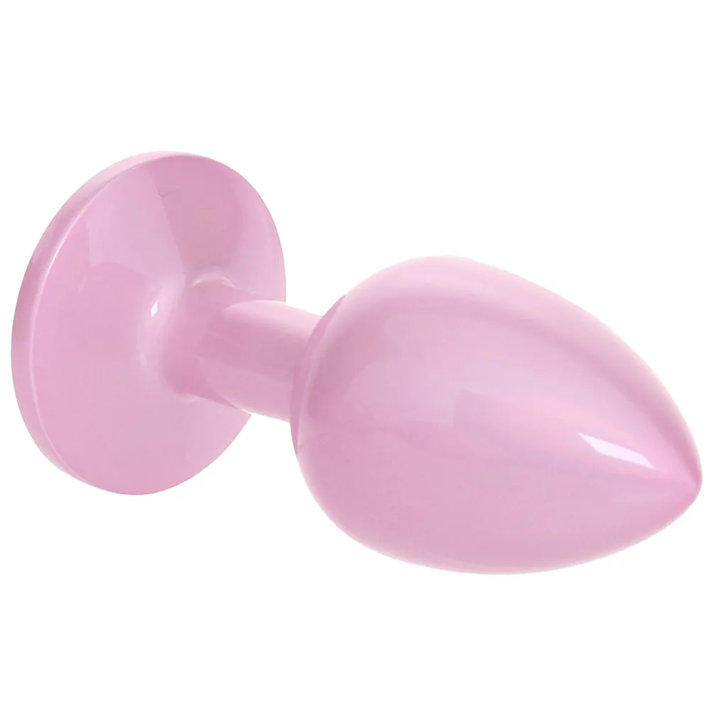 Rear Assets Pink Metal Butt Plug in Small