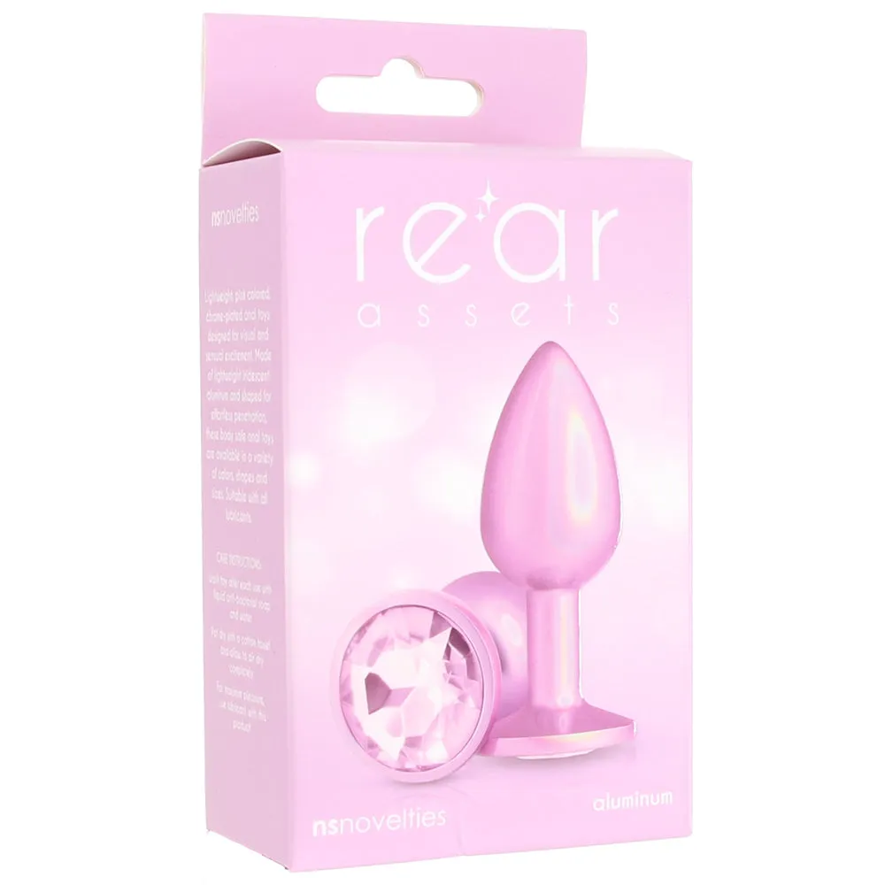Rear Assets Pink Metal Butt Plug in Small