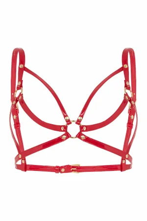 Regalia Open Harness Bra Red