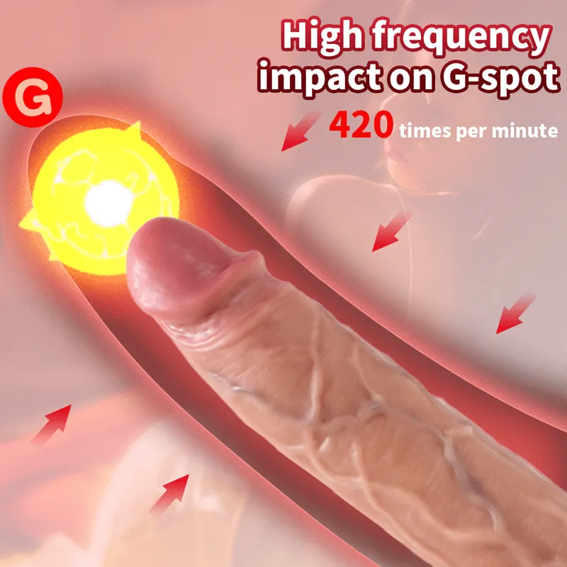 Remote Control Silicone Thrusting Dildo