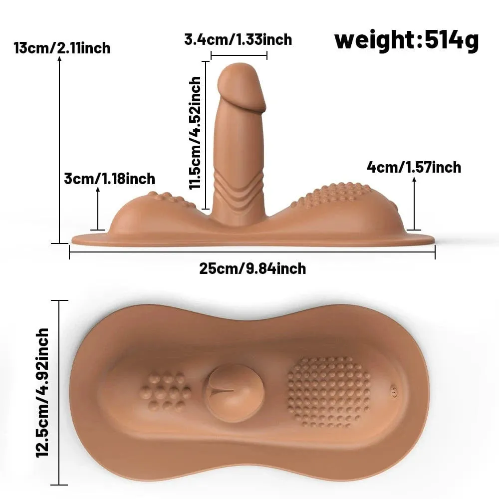 Ride-on Vibrating Clit Anal G Spot Stimulation Dildo Sex Machine