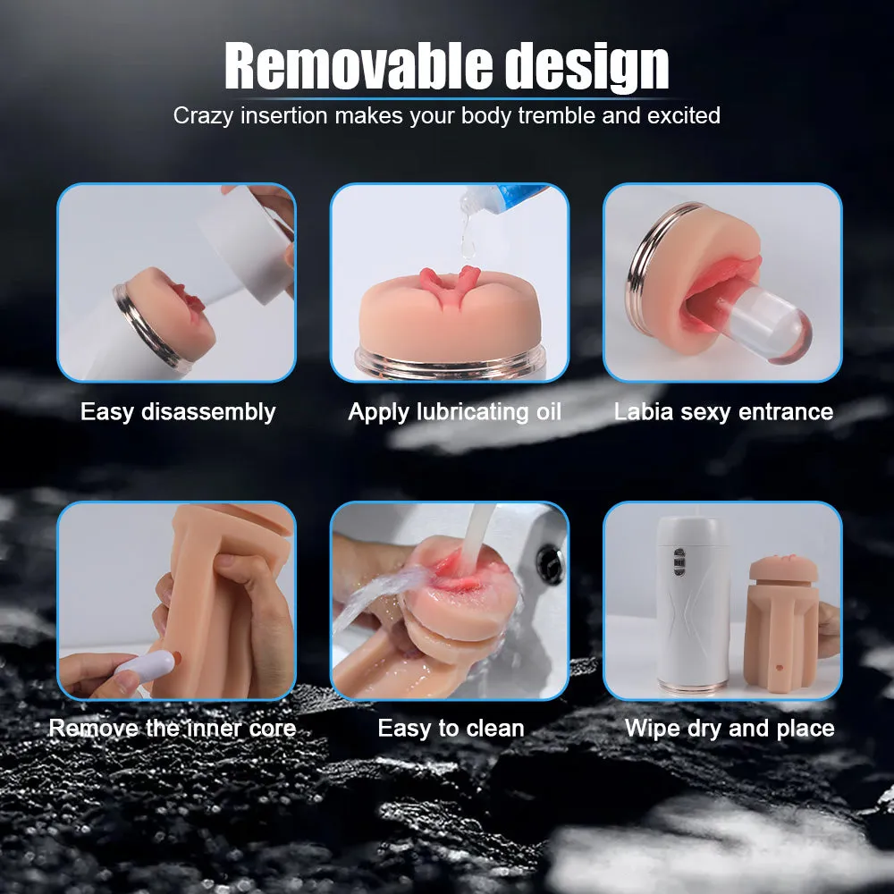 Riley Cup Suction & Vibration Realistic Vaginal Masturbator