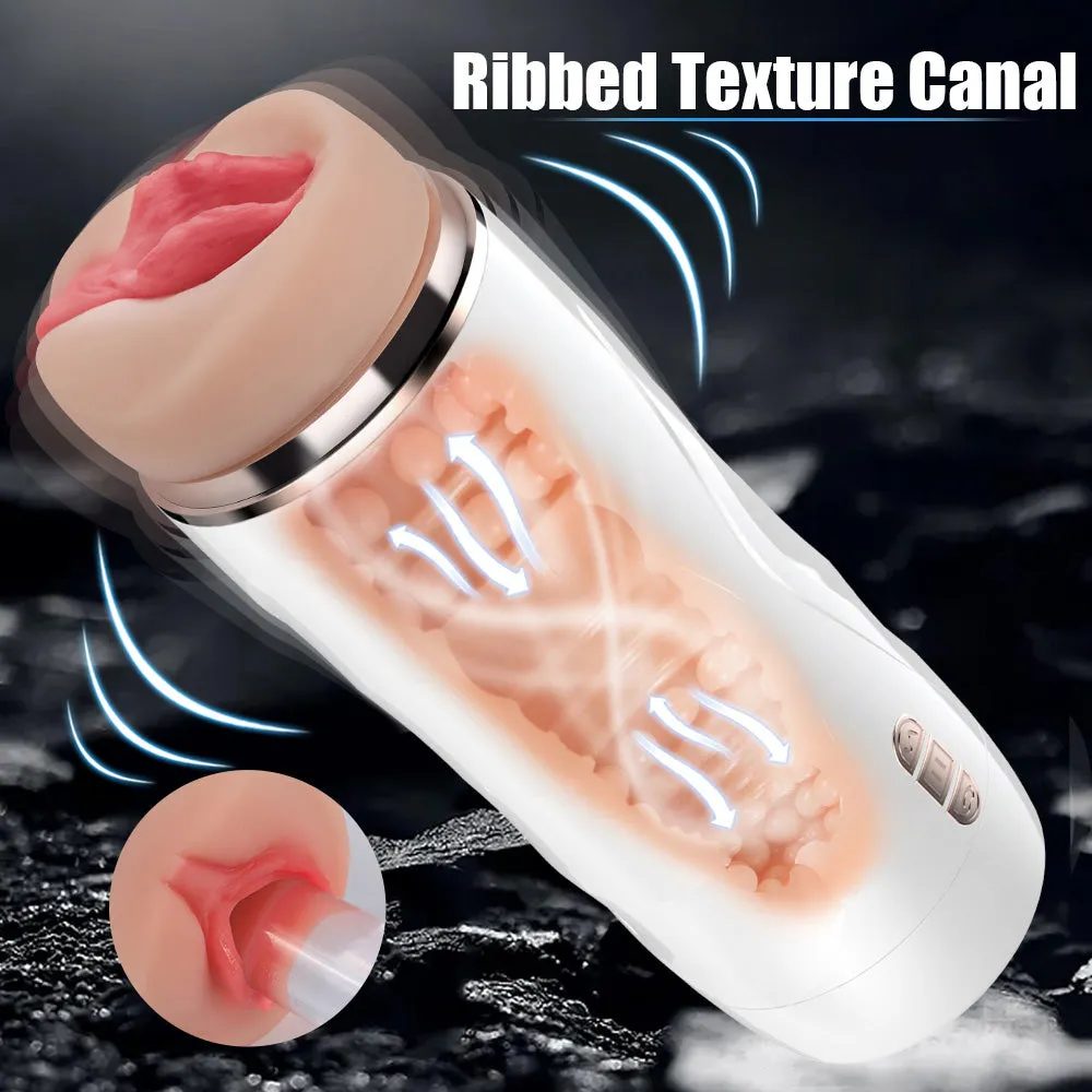 Riley Cup Suction & Vibration Realistic Vaginal Masturbator