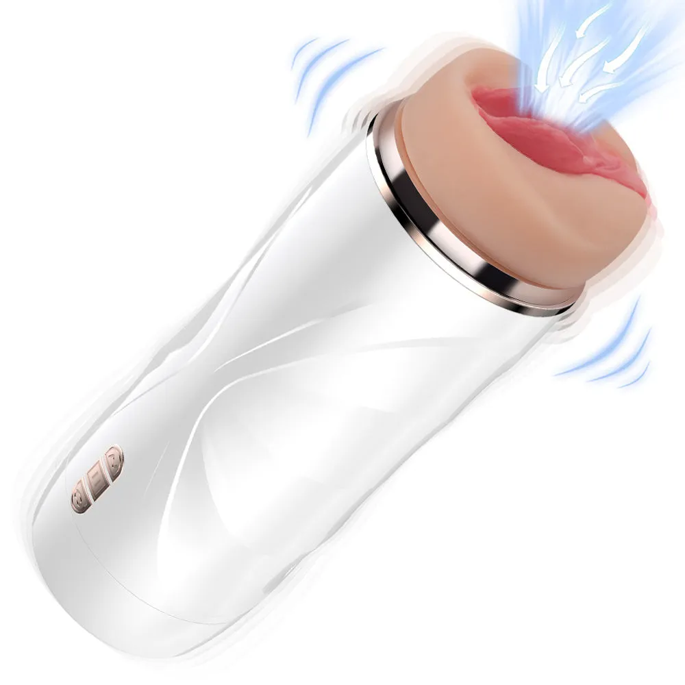 Riley Cup Suction & Vibration Realistic Vaginal Masturbator