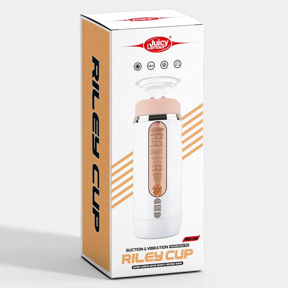 Riley Cup Suction & Vibration Realistic Vaginal Masturbator