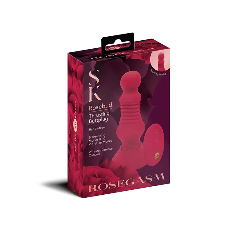 Rosegasm Rosebud Remote Controlled Thrusting Butt Plug