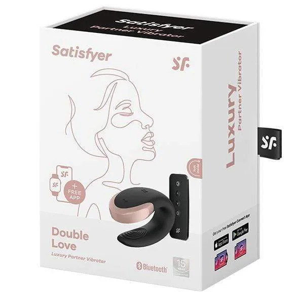 Satisfyer - Double Love App-Controlled Couple's Vibrator with Remote Control (Black)
