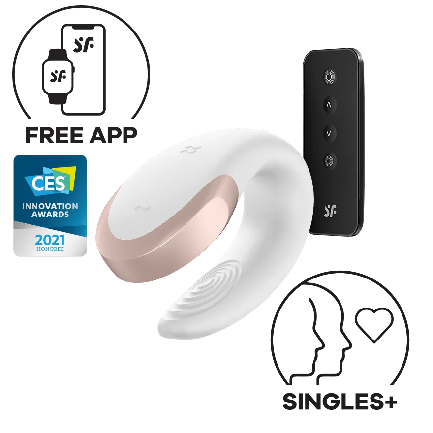 Satisfyer - Double Love App-Controlled Couple's Vibrator with Remote Control (Black)