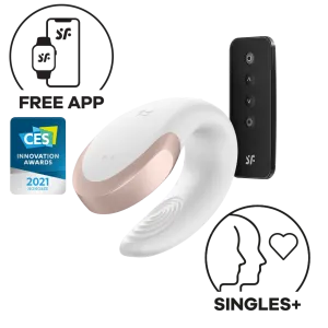 Satisfyer - Double Love App-Controlled Couple's Vibrator with Remote Control (Black)