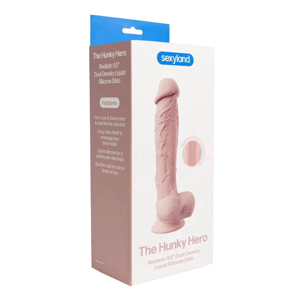 Sexyland Hunky Hero Realistic 9.5" Dual-Density Liquid Silicone Dildo
