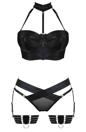 Signature Bodice Bra, Harness Brief and Garters Set