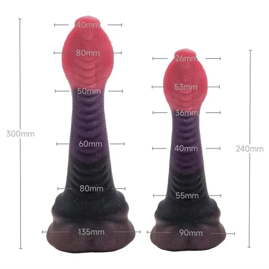 Soft Silicone Cobra Dildo for Women