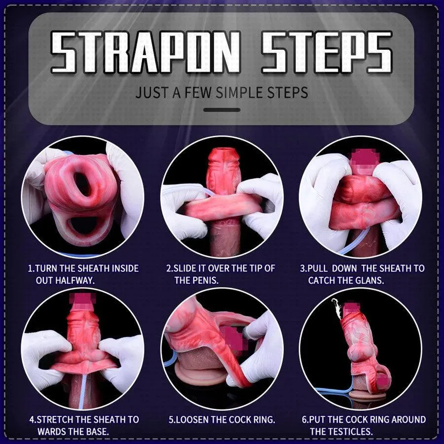 Soft Silicone Cumming Dick Sleeve