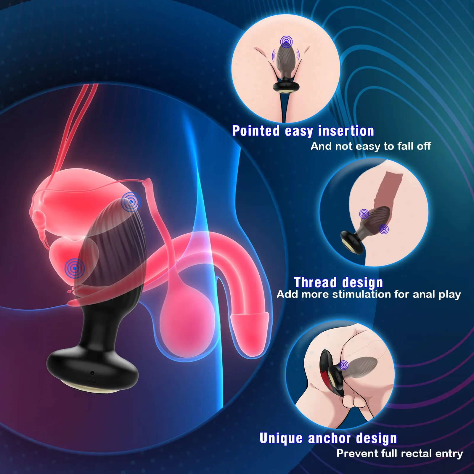 Solomon - Rotating Anal Plug with Vibrating Pattern