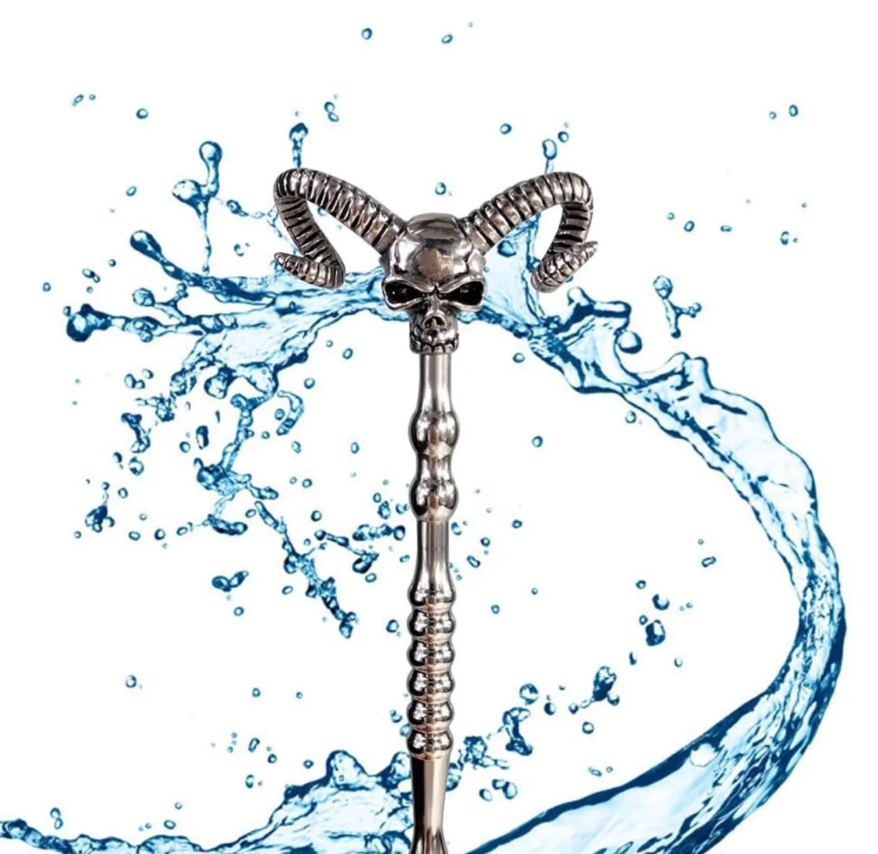 STAINLESS STEEL HOLLOW SKULL URETHRAL SOUND PENIS PLUG
