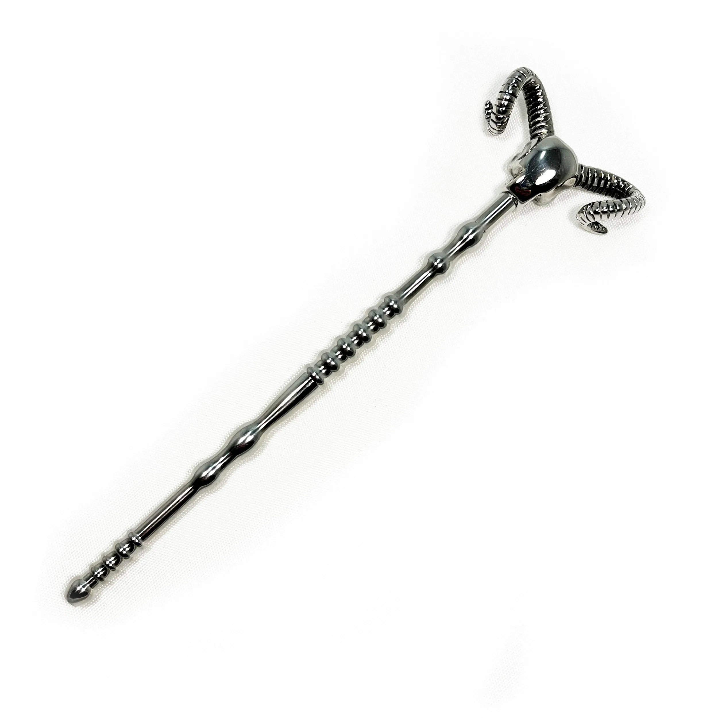 STAINLESS STEEL HOLLOW SKULL URETHRAL SOUND PENIS PLUG