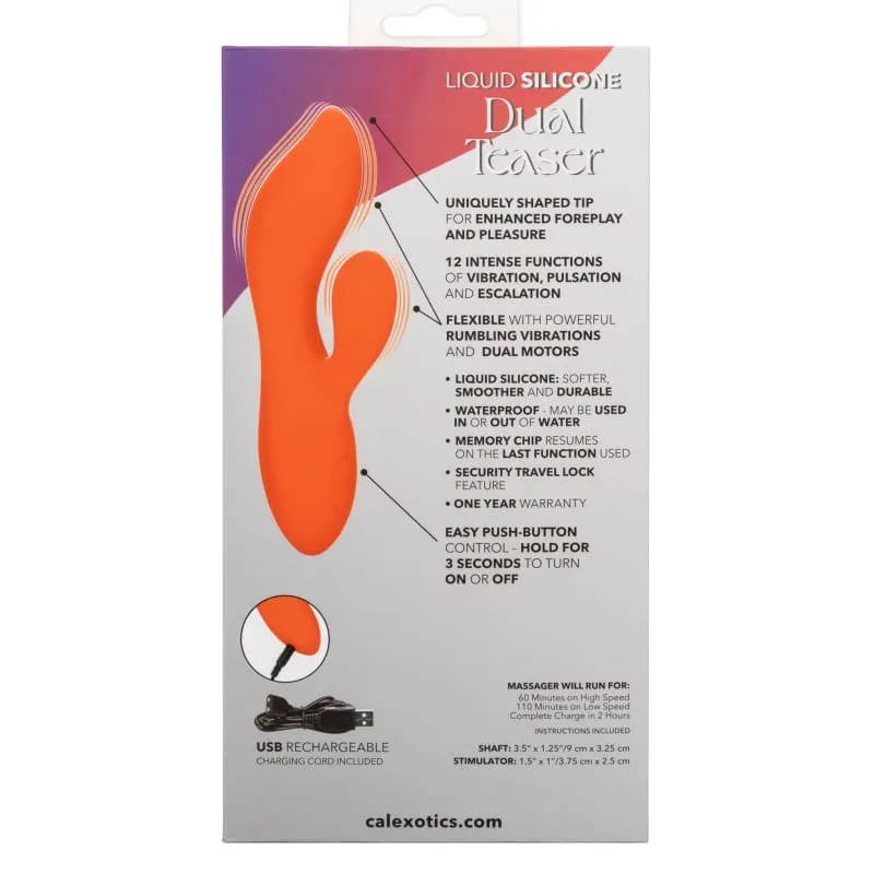 Stella Liquid Silicone Dual Teaser - Orange