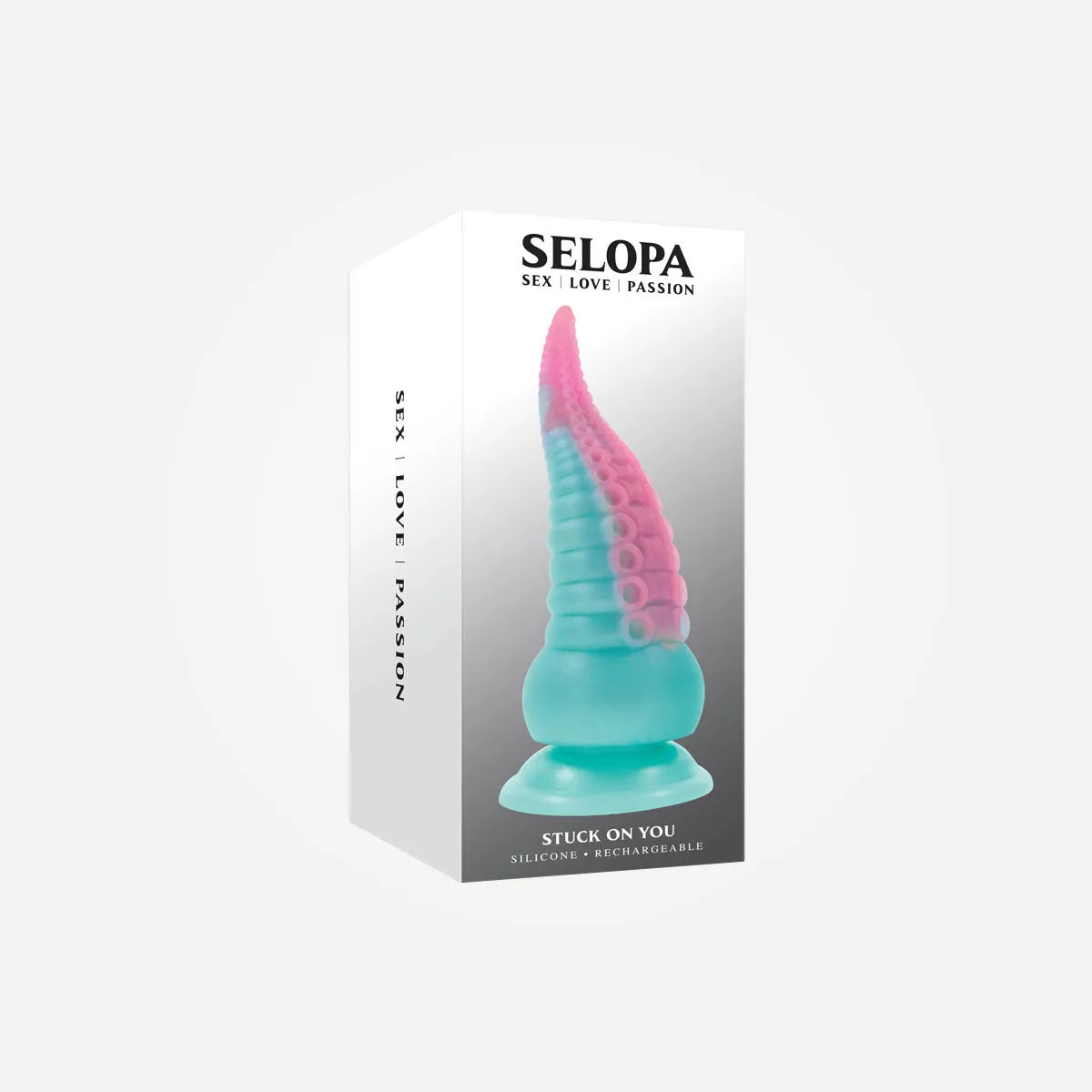 Stuck on You - Rainbow Fantasy Rechargeable Vibrating Tentacle Dildo
