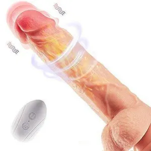 Thrusting Dildo Vibrator Rotation & Heating Realistic Dildos Remote Adult Sex Toys
