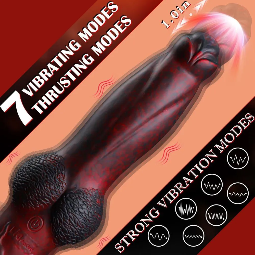Thrusting K9 Dildo Thick Fantasy Dragon Monster Dildos 8.7" G-Spot Vibrator Adult Sex Toys