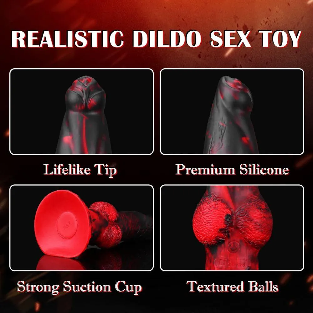 Thrusting K9 Dildo Thick Fantasy Dragon Monster Dildos 8.7" G-Spot Vibrator Adult Sex Toys