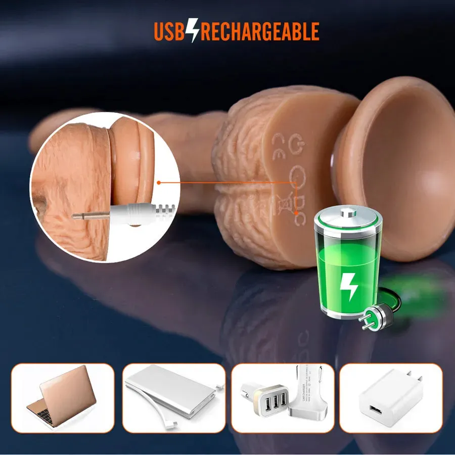 Thrusting Swing Suction Cup Dildo Vibrator