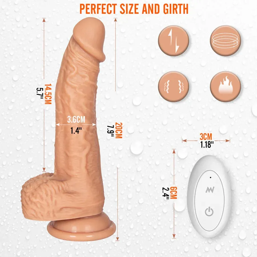 Thrusting Swing Suction Cup Dildo Vibrator