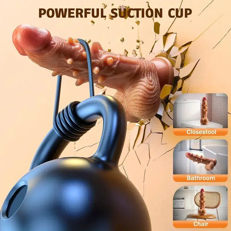 Thrusting Vibrating Realistic Dildo with 10 Frequencies Remote G-spot Anal Heating Dildos Adult Sex Toys