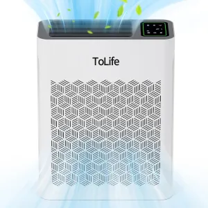 ToLife TZ-K2 HEPA Air Purifiers for Home Large Room with Light (1095 Sq. Ft) Remove 99.97% of Pet Hair Odo