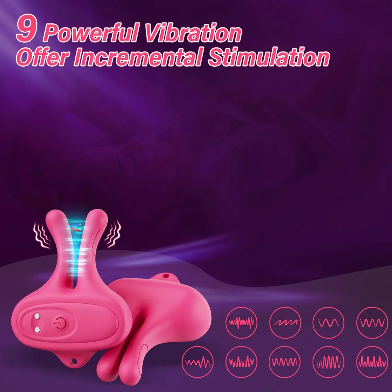 Vibrating Nipple Clamps Rabbit Vibrator with 9 Vibration Modes #SoloPublic