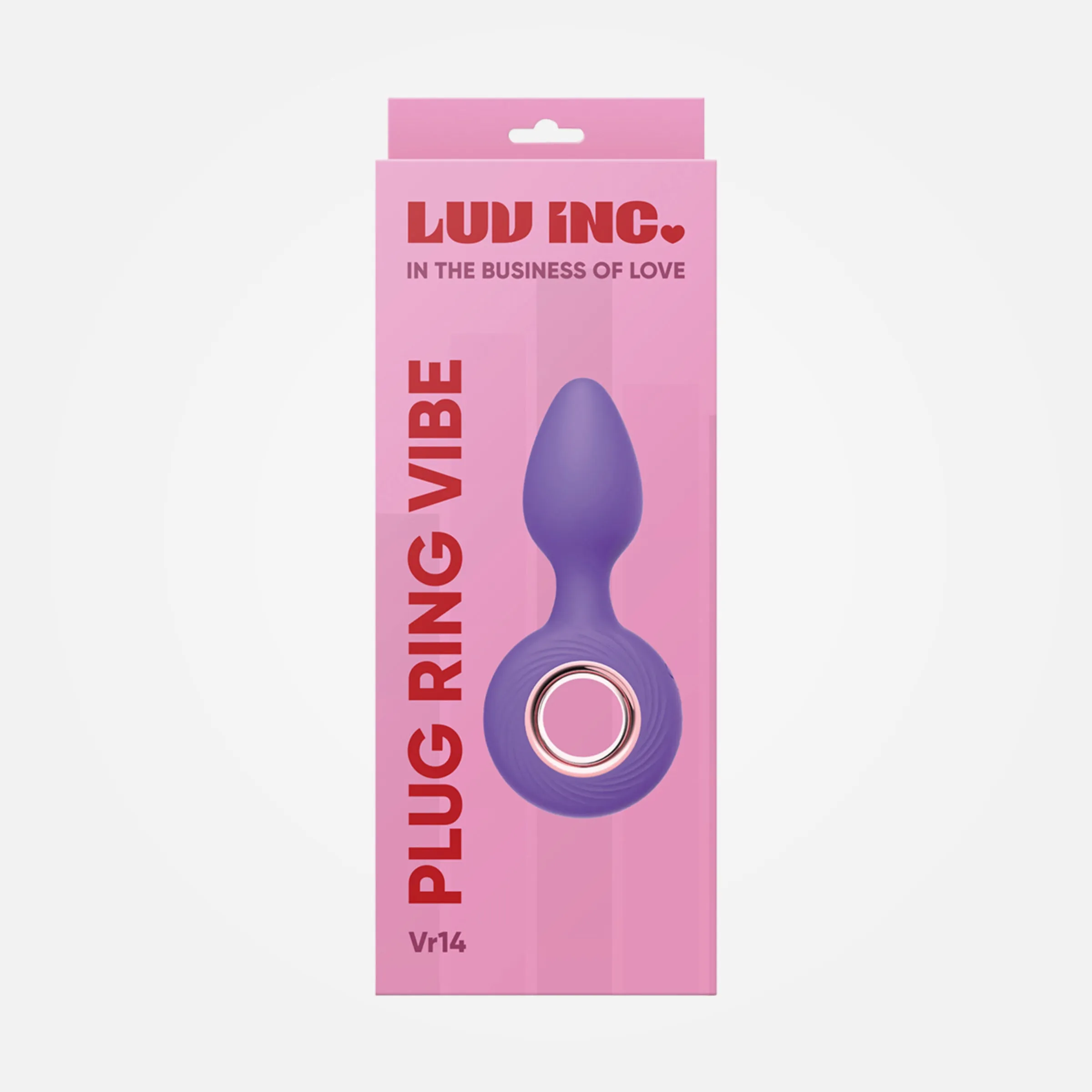 Vr14 - Purple Rechargeable Vibrating Anal Plug with Ring