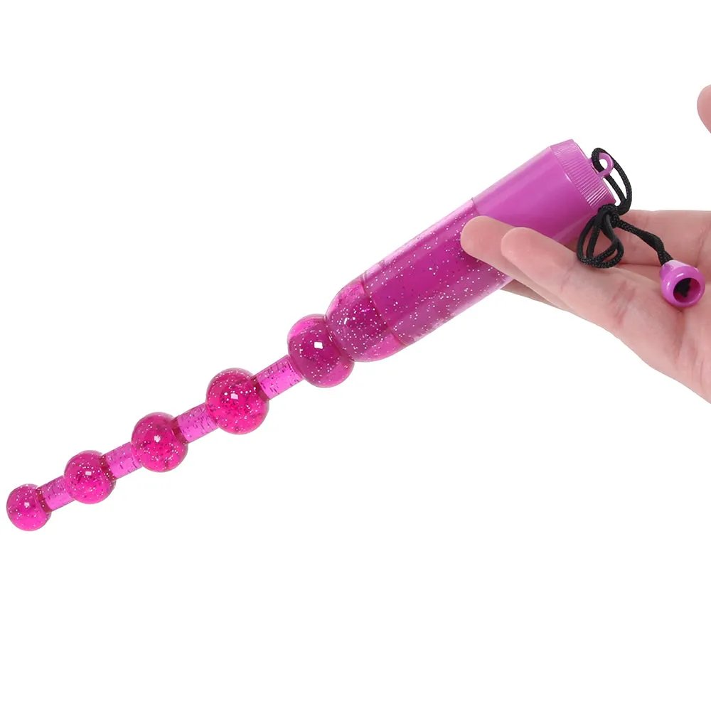Waterproof Vibrating Pleasure Beads in Purple