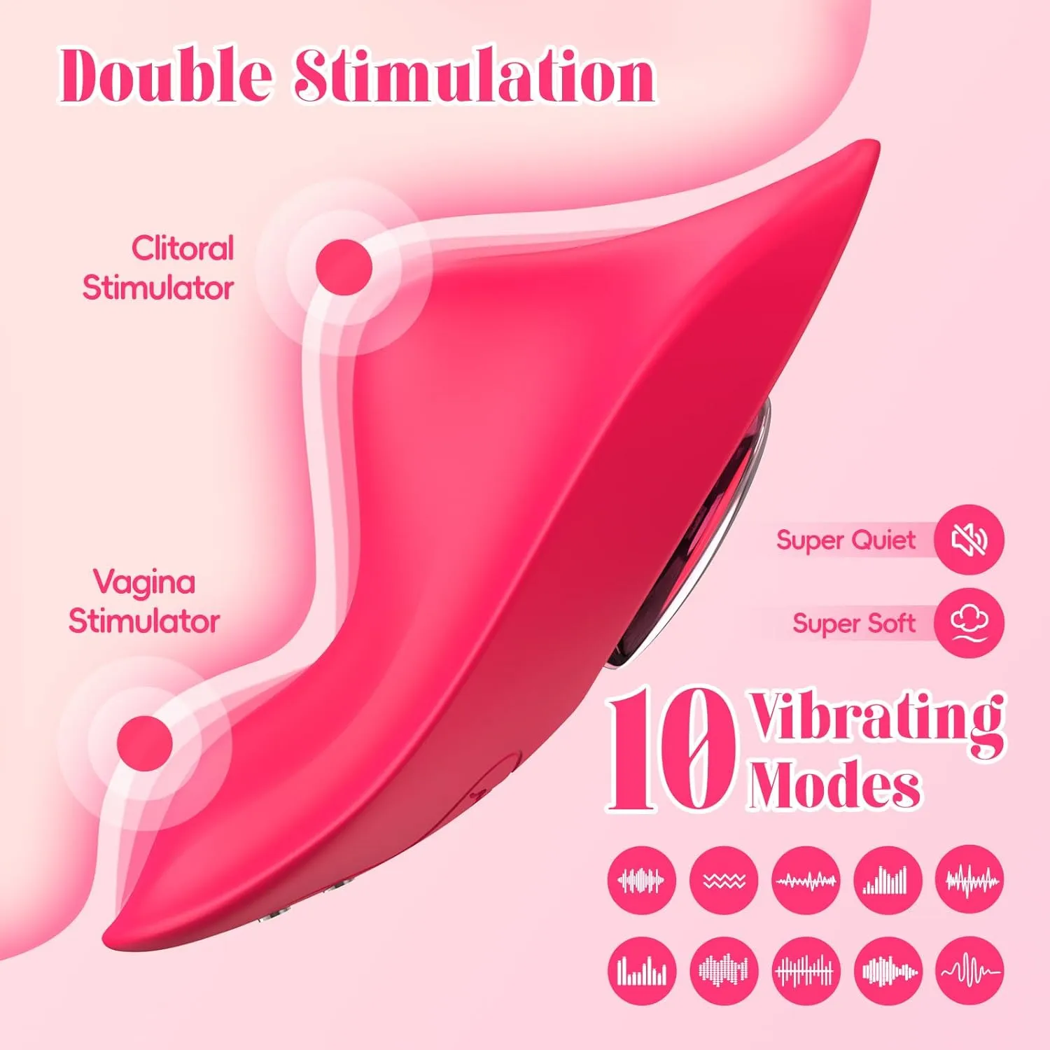 Wearable Couple Vibrator Remote Vibrating Panties with 10 Vibration Settings