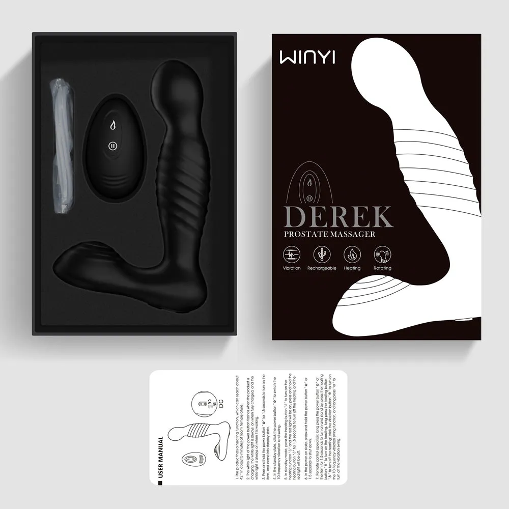 Winyi Derek Warming Rotating Vibrating Prostate Stimulator With Remote