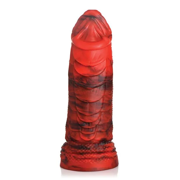 XR - Creature Cocks Fire Dragon Scaly Silicone Dildo 8.3" (Red)