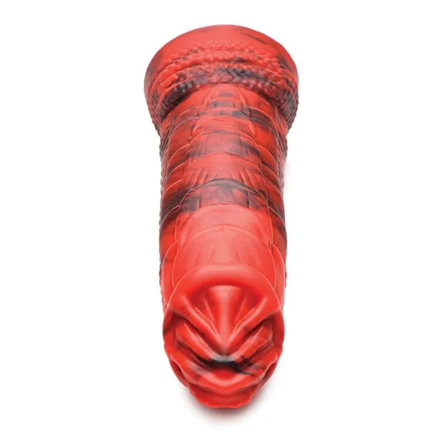 XR - Creature Cocks Fire Dragon Scaly Silicone Dildo 8.3" (Red)