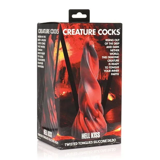 XR - Creature Cocks Hell Kiss Twisted Tongues Silicone Dildo 7.4" (Red)