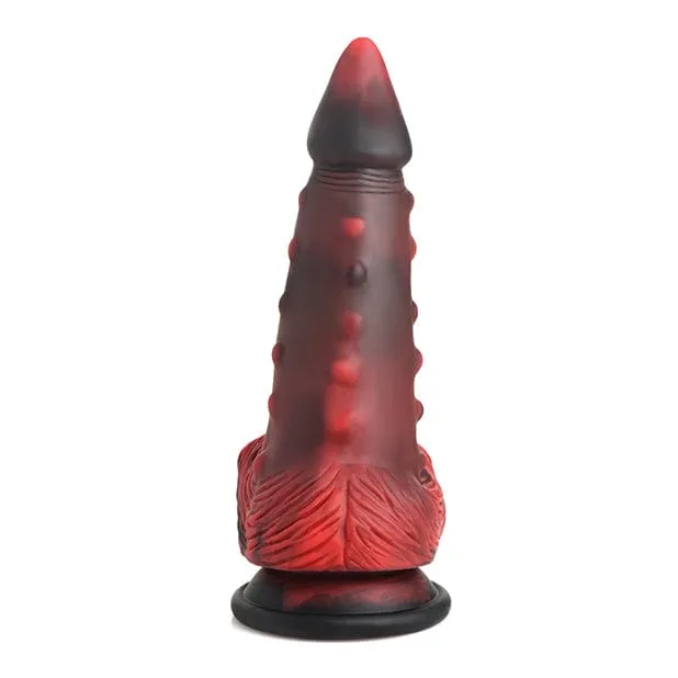 XR - Creature Cocks Lava Demon Thick Nubbed Silicone Dildo (Red)